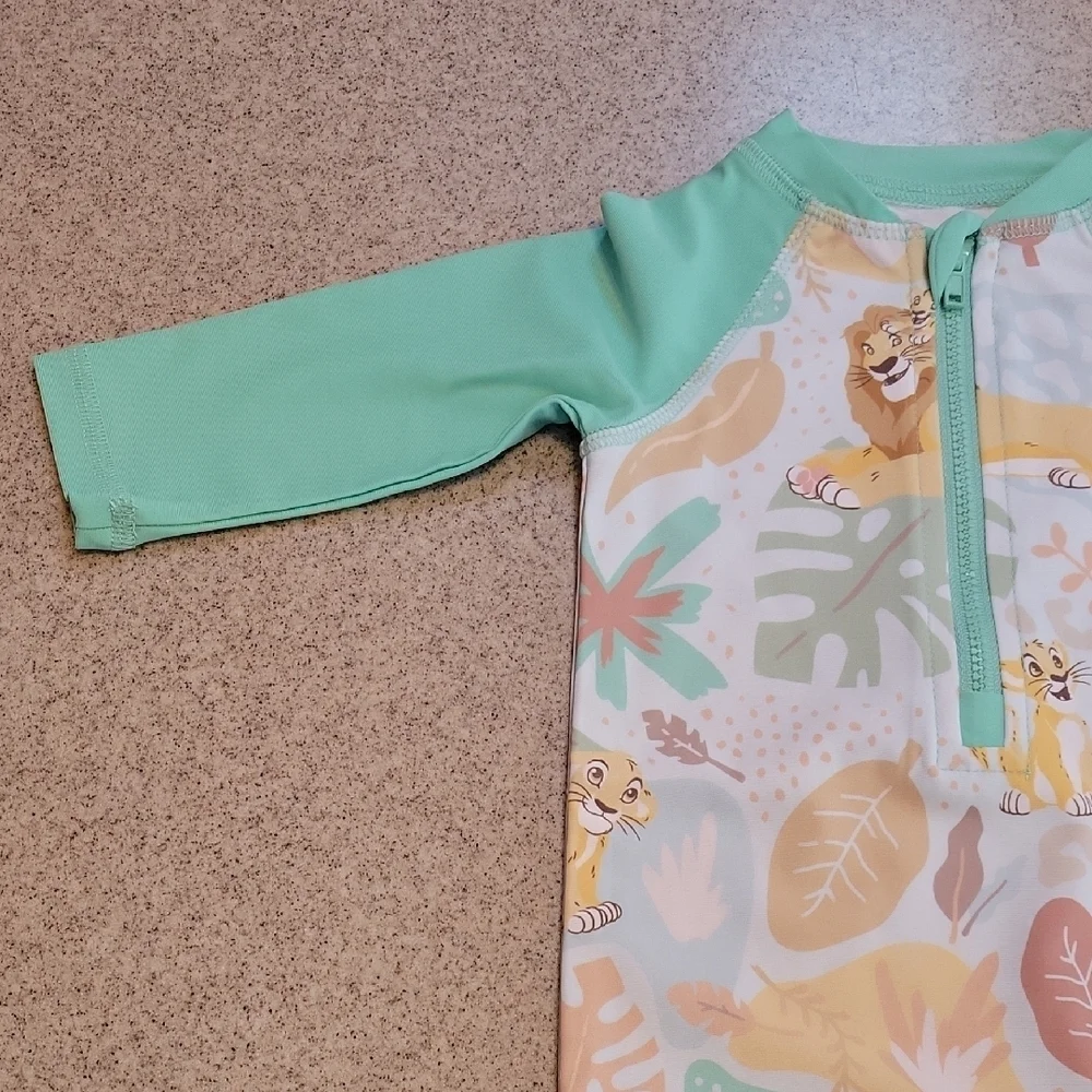 Disney Lion King Rashguard UPF 50 size 3/6 Months New With Tags